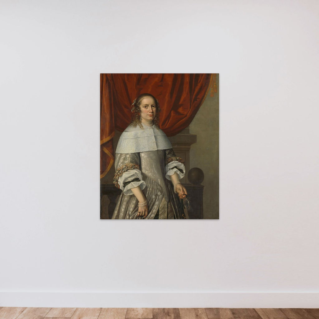 Portrait of a 27-Year-Old Woman unframed — shown to scale