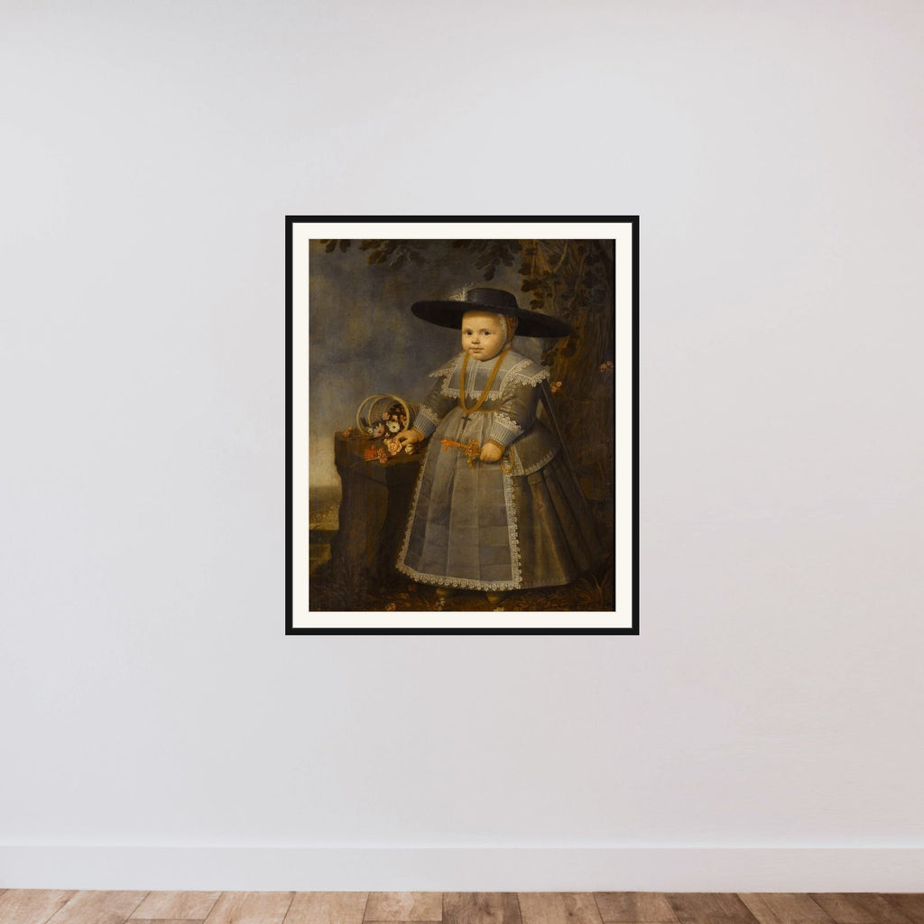 Portrait of a Boy framed — shown to scale