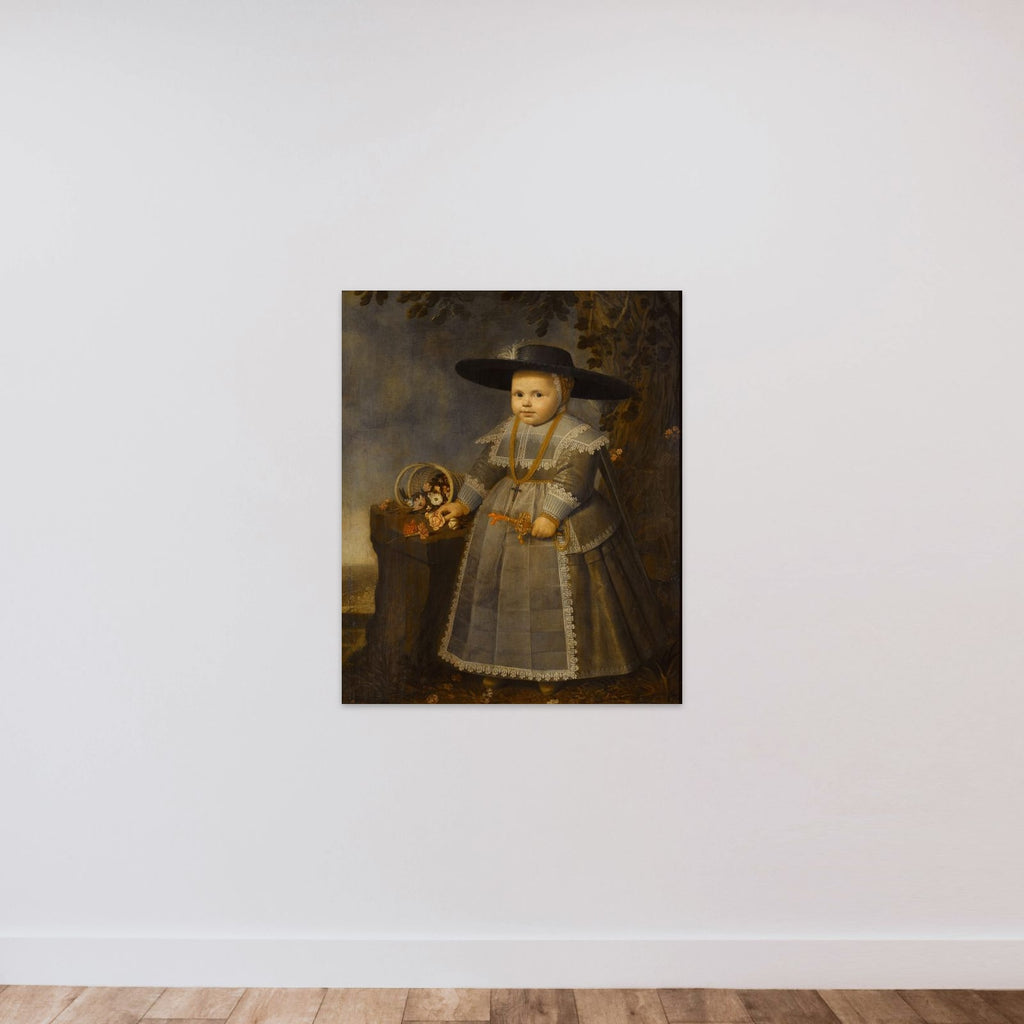 Portrait of a Boy unframed — shown to scale