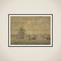 The Dutch Herring Fleet at the fishing grounds framed