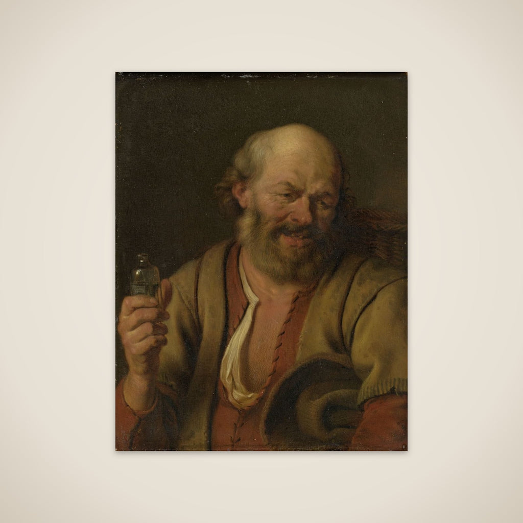 A Man with a Gin Bottle unframed print