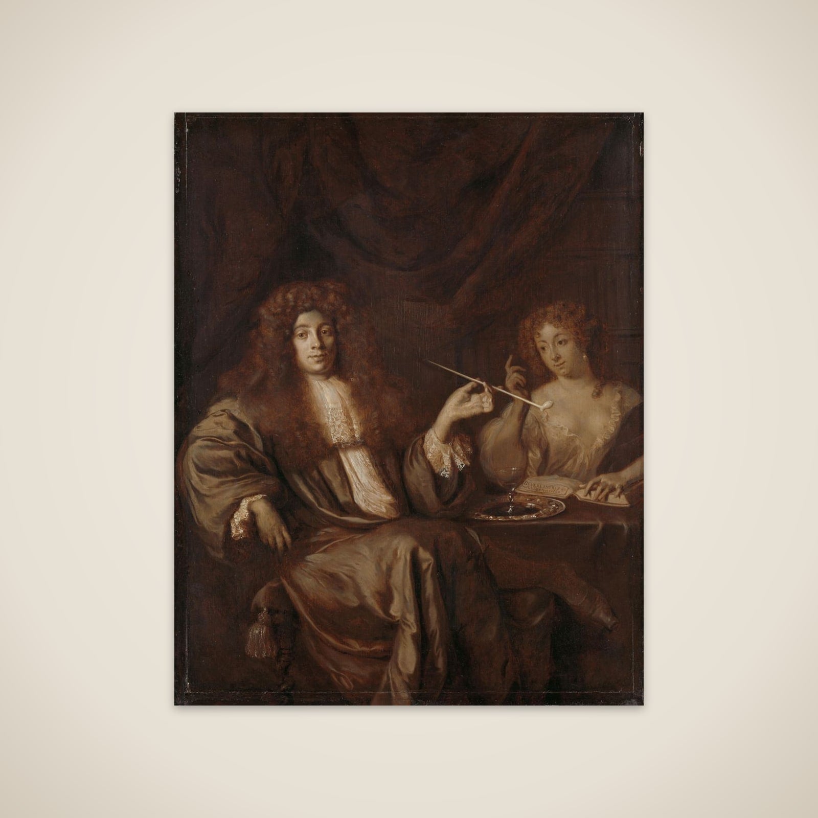 Hadriaan Beverland, Writer of Theological Works and Satirist, with a Prostitute unframed print