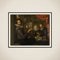The Painter in his Studio Painting the Portrait of a Married Couple framed