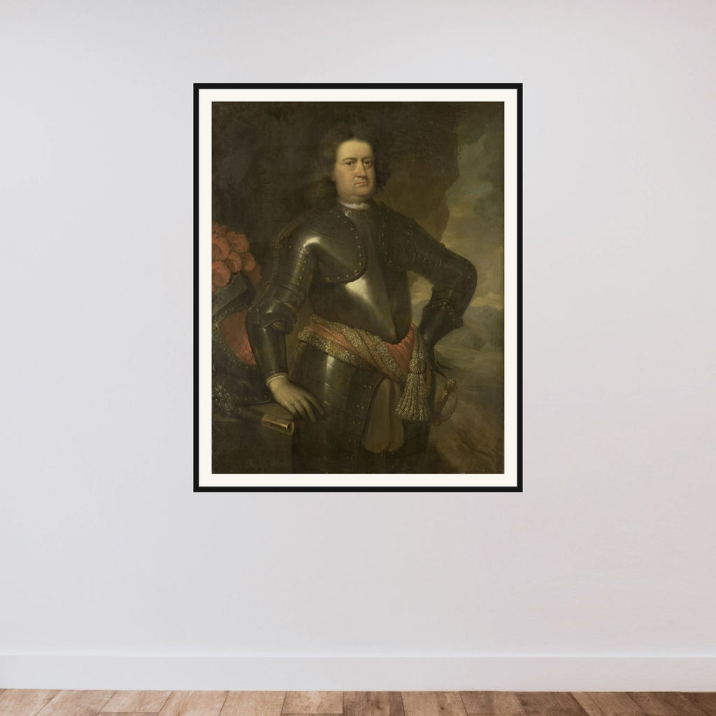 Portrait of a Military Officer framed — shown to scale
