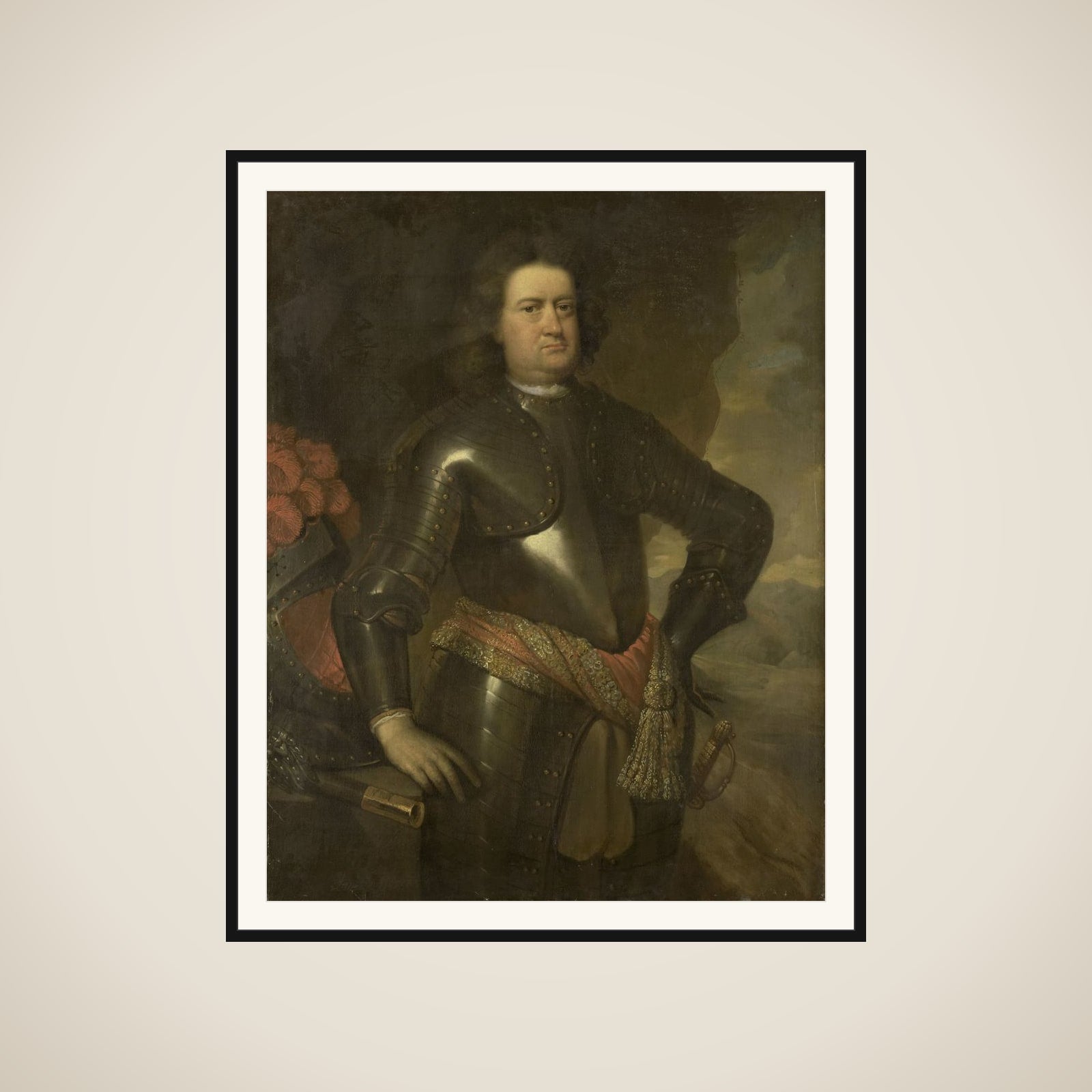 Portrait of a Military Officer framed