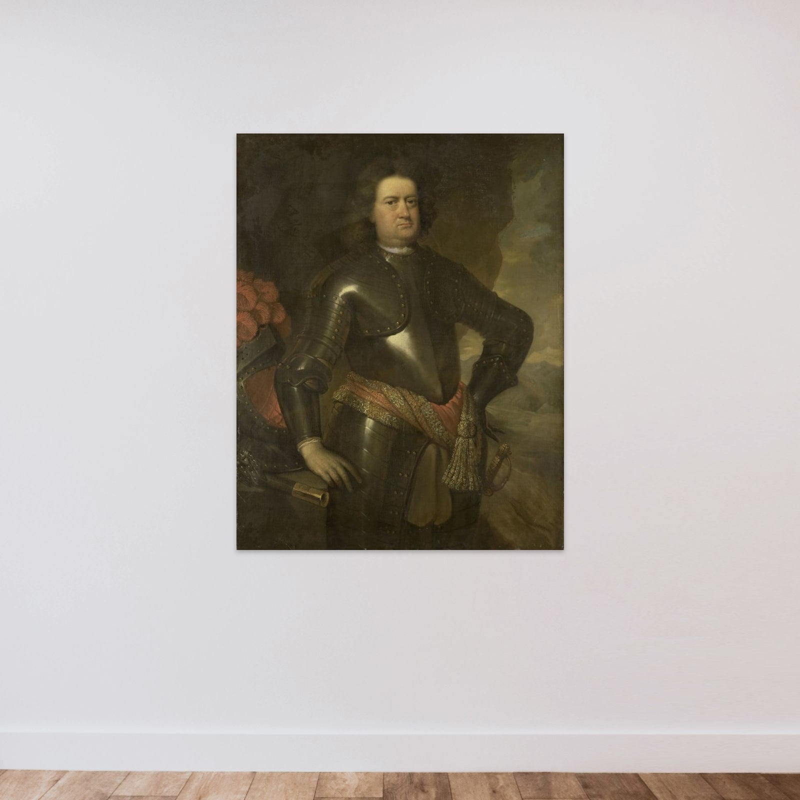 Portrait of a Military Officer unframed — shown to scale