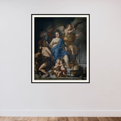 Allegory of the Treaty of Ryswick, 1697 framed — shown to scale