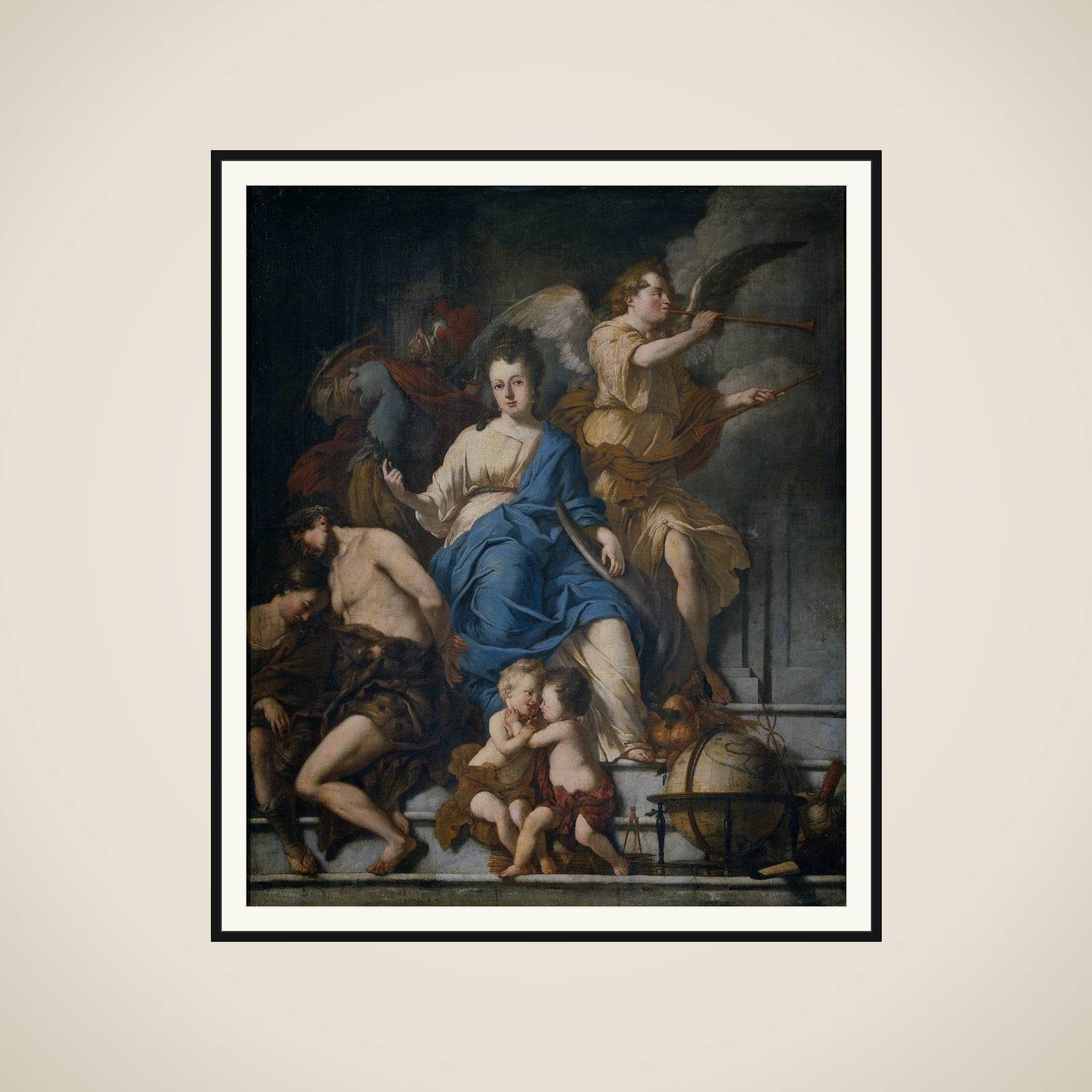 Allegory of the Treaty of Ryswick, 1697 framed