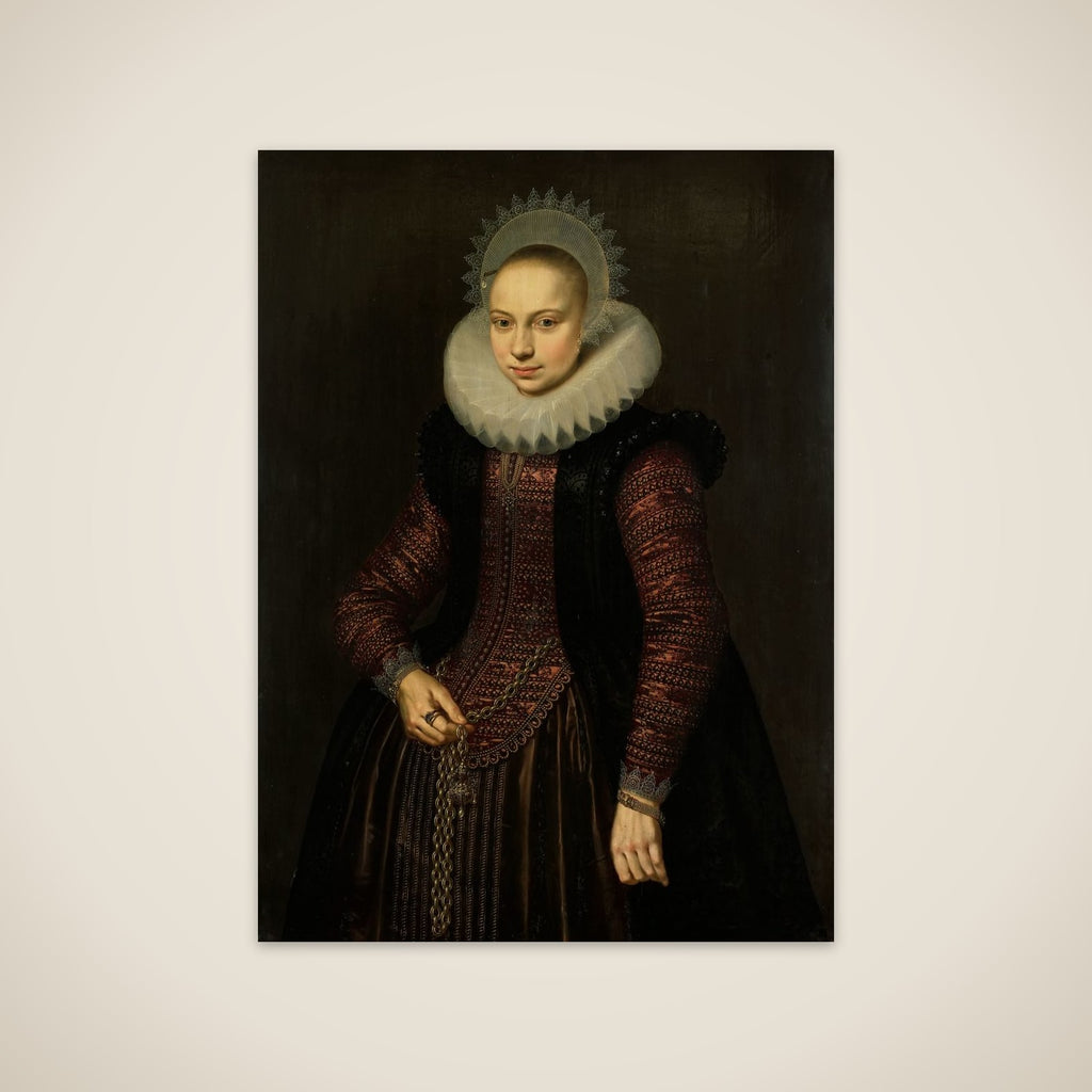Portrait of Brechtje Overrijn van Schoterbosch (1592-1618) unframed print