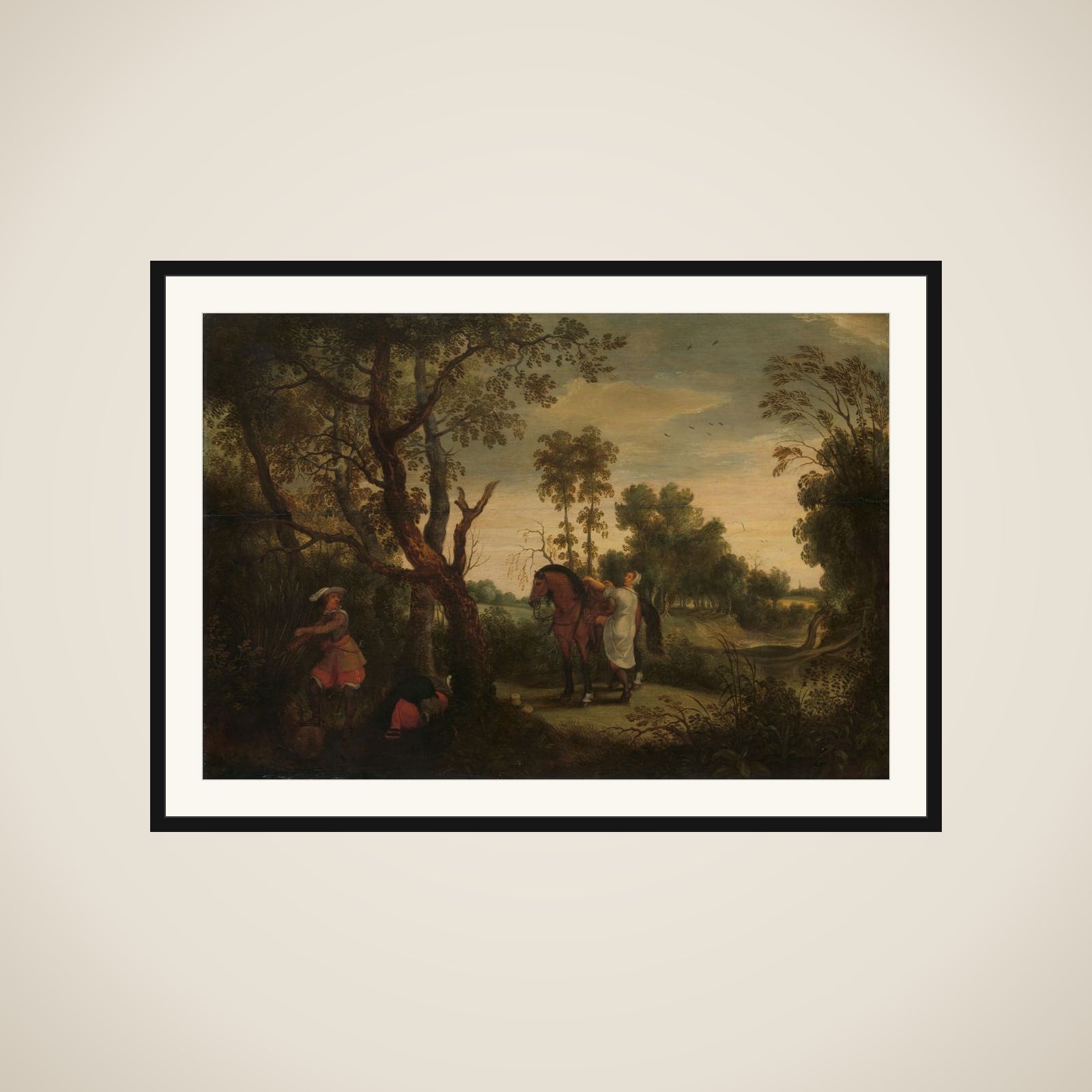 A Woman Mounts her Robber’s Horse: ‘De Gestrafte Rover’ framed