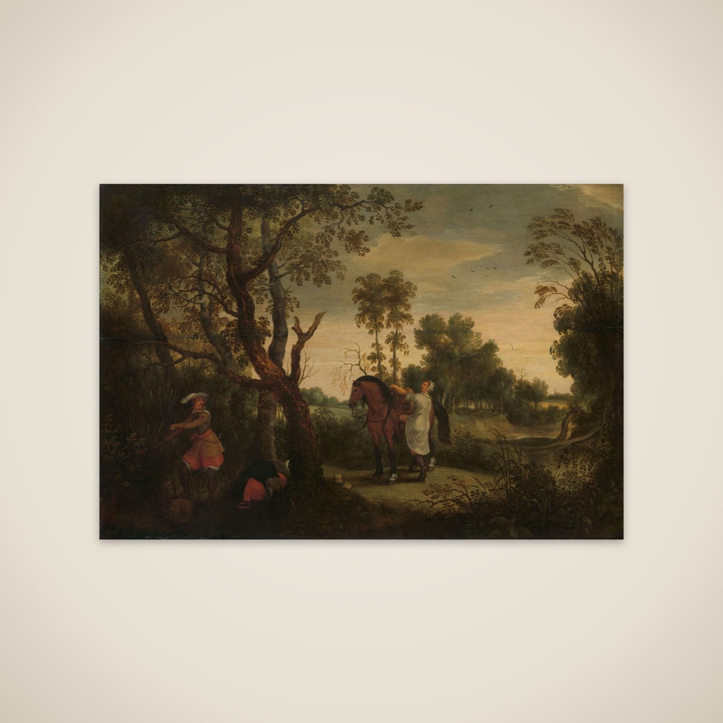 A Woman Mounts her Robber’s Horse: ‘De Gestrafte Rover’ unframed print