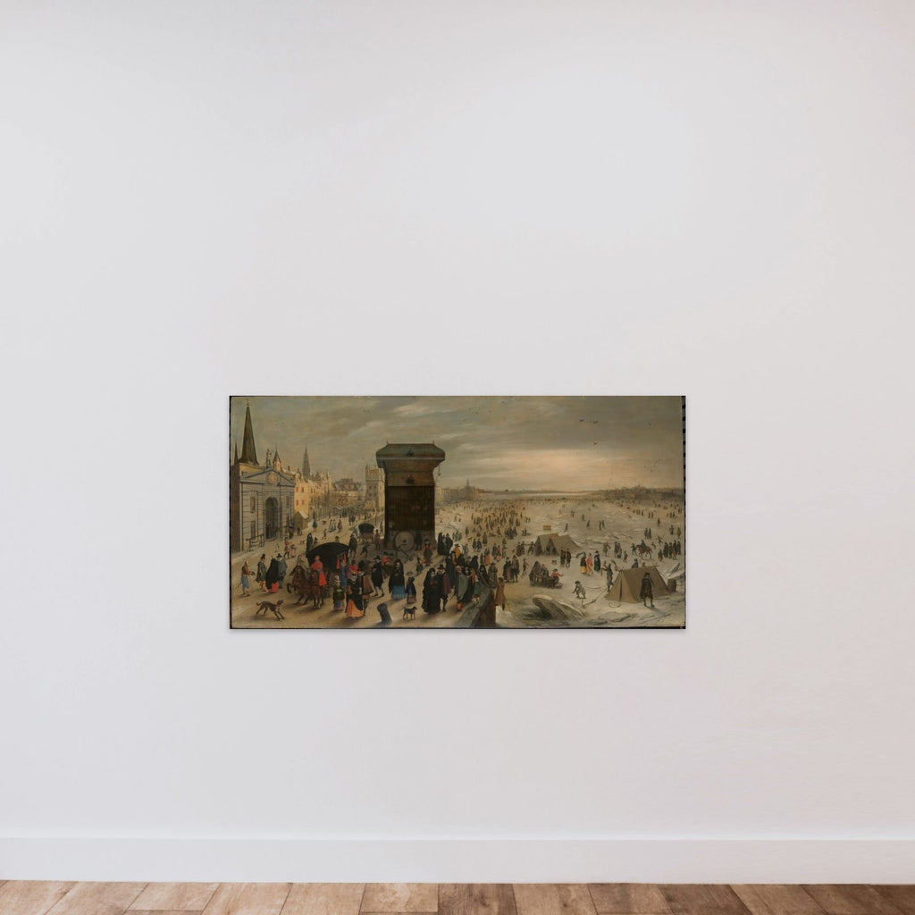 The Crane on the Antwerp Quay by the Frozen Scheldt unframed — shown to scale