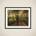 Elegant Company on a Causeway Leading towards a Country-House framed