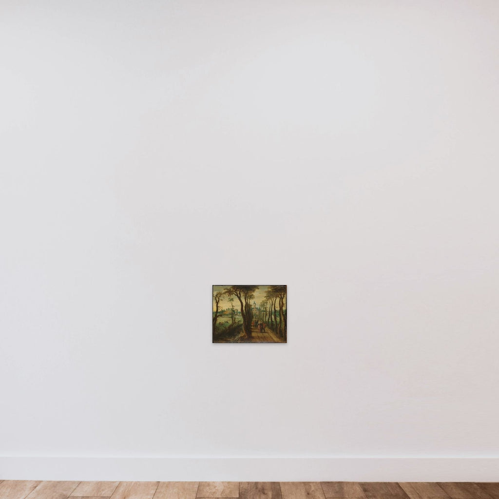 Elegant Company on a Causeway Leading towards a Country-House unframed — shown to scale