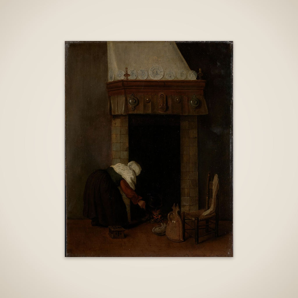 Woman at the Hearth unframed print