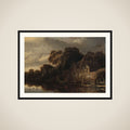 Old Cottage on the Water framed