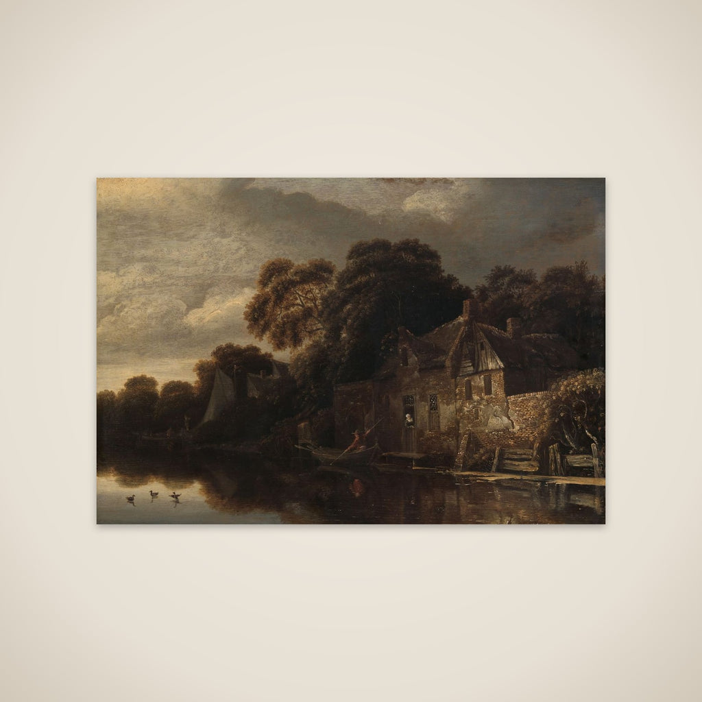 Old Cottage on the Water unframed print