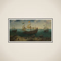 The Amsterdam Four-Master ‘De Hollandse Tuyn’ and Other Ships on their Return from Brazil under the Command of Paulus van Caerden framed