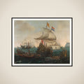 Dutch Ships Ramming Spanish Galleys off the English Coast, 3 October 1602 framed
