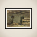Interior of a Stable framed