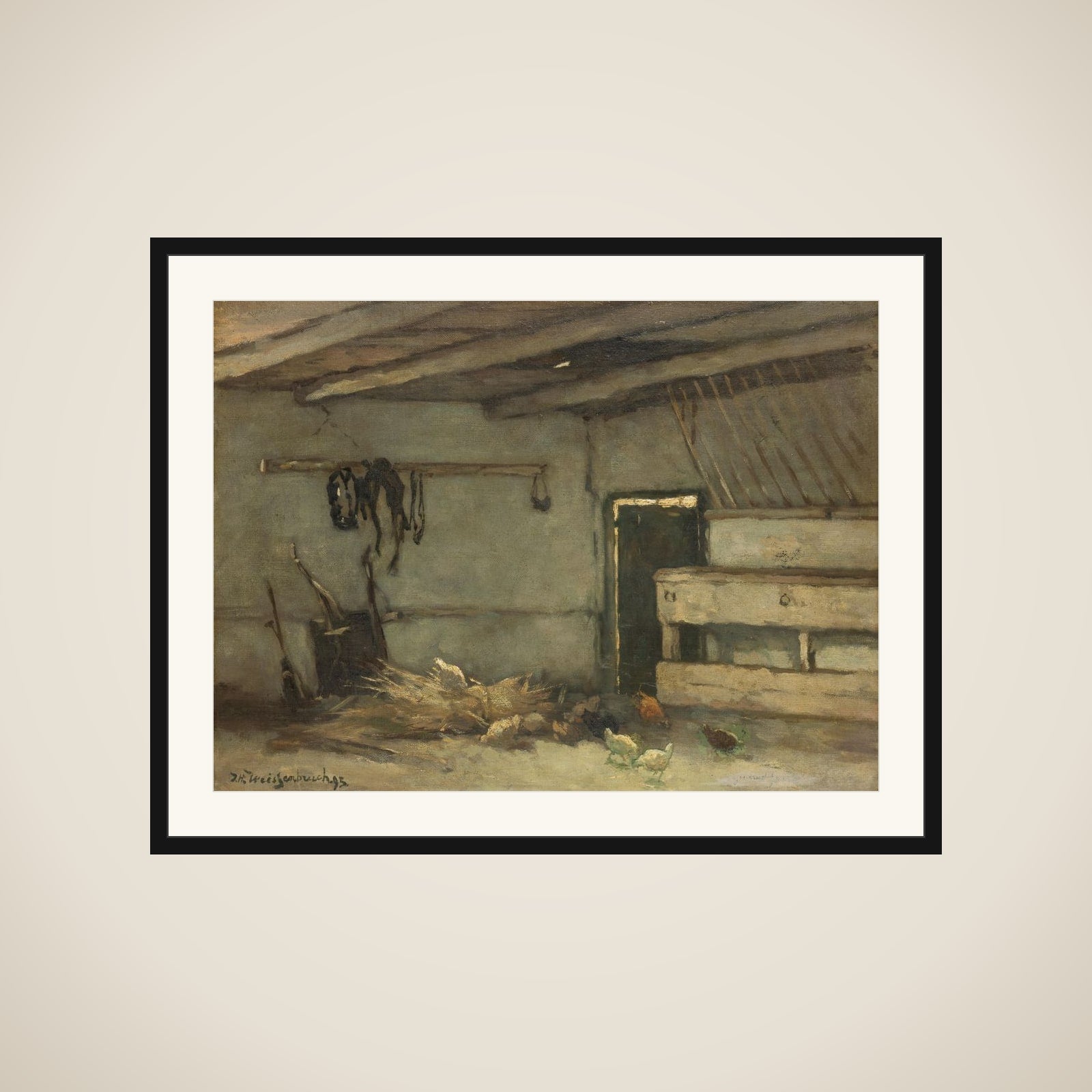 Interior of a Stable framed