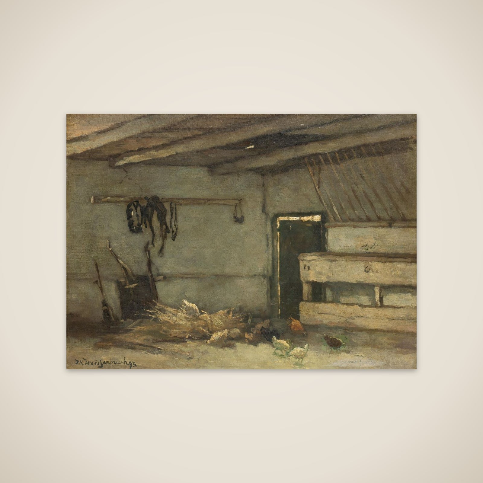 Interior of a Stable unframed print