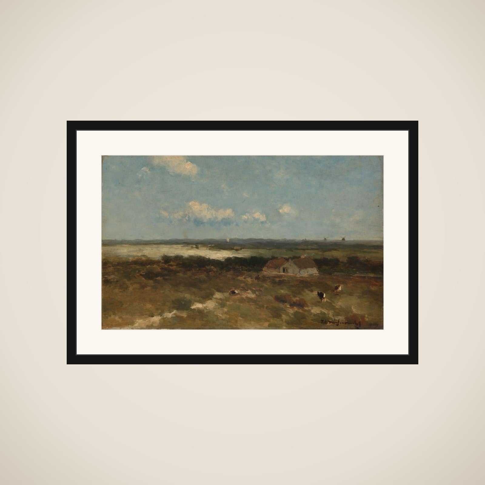 Dune landscape framed