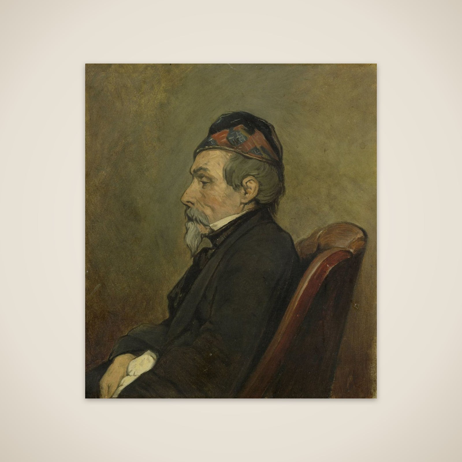 Portrait of Johan-Hendrick-Louis Meyer, Marine Painter unframed print