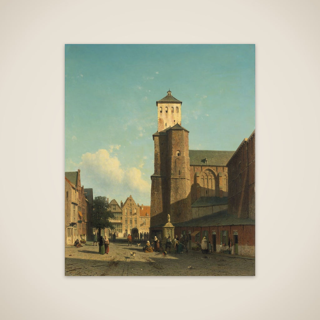 St Denis Church in Liège unframed print