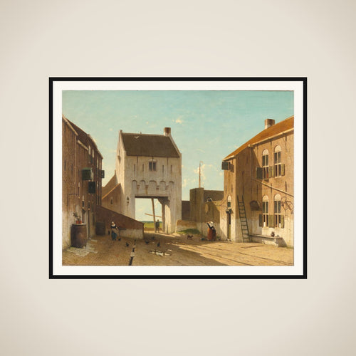 A Town Gate in Leerdam framed