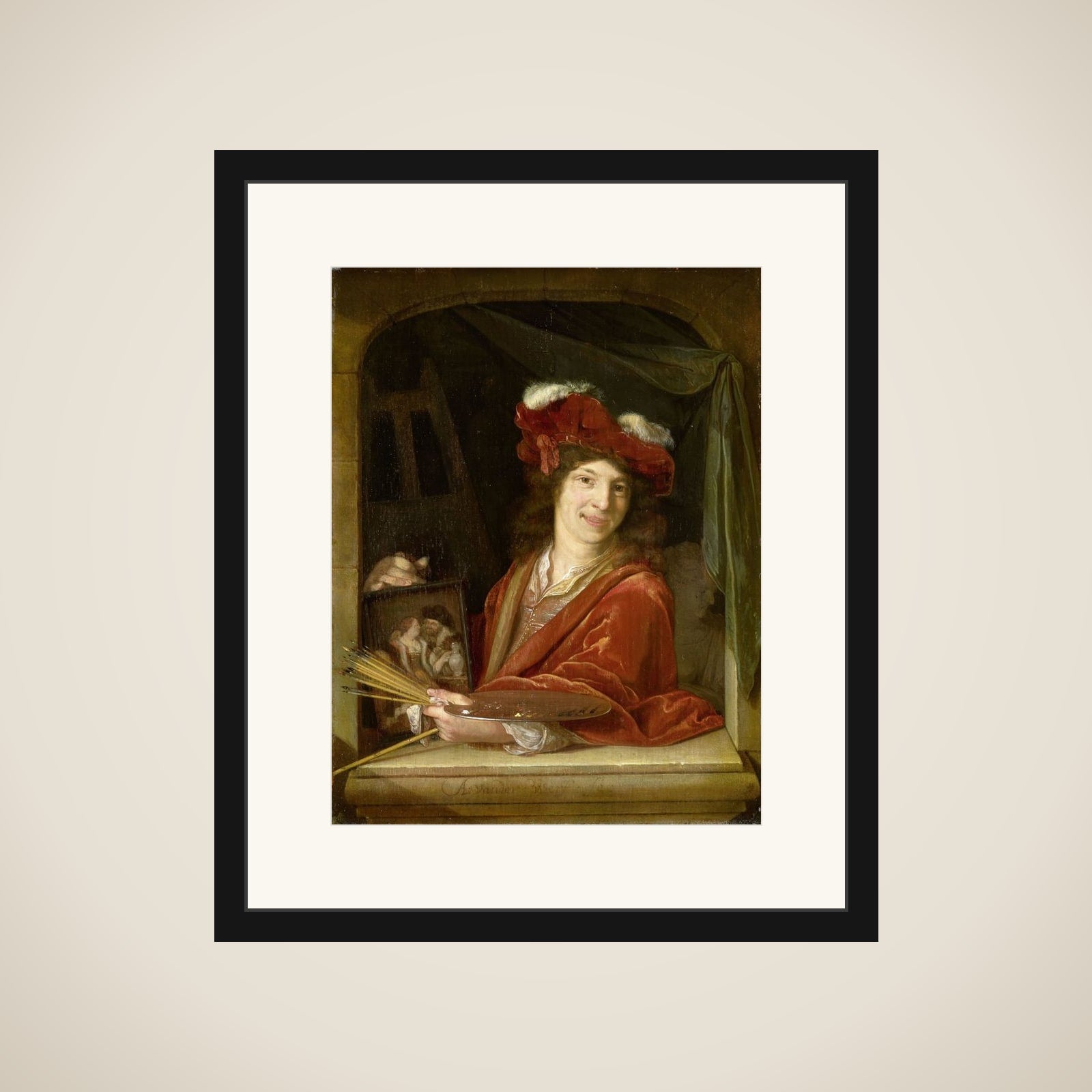 A young Painter framed