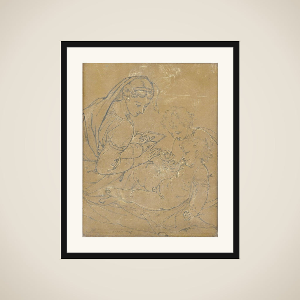 Madonna and Child with St John framed