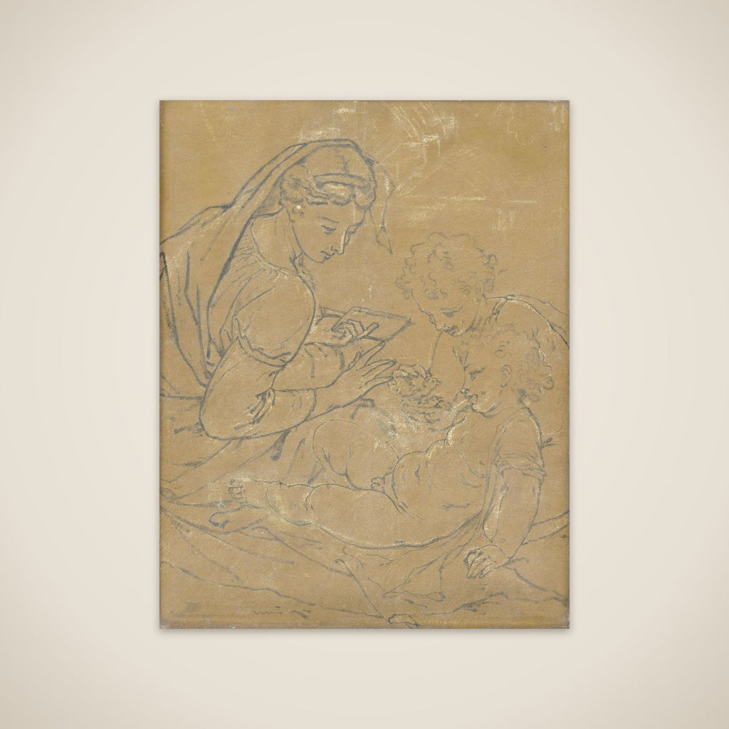 Madonna and Child with St John unframed print