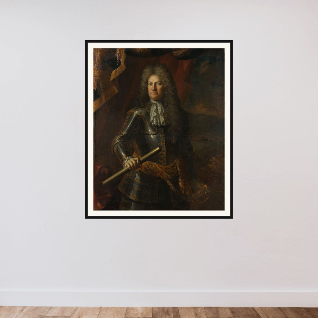 Portrait of Lieutenant-General Godard van Reede, Lord of Amerongen framed — shown to scale