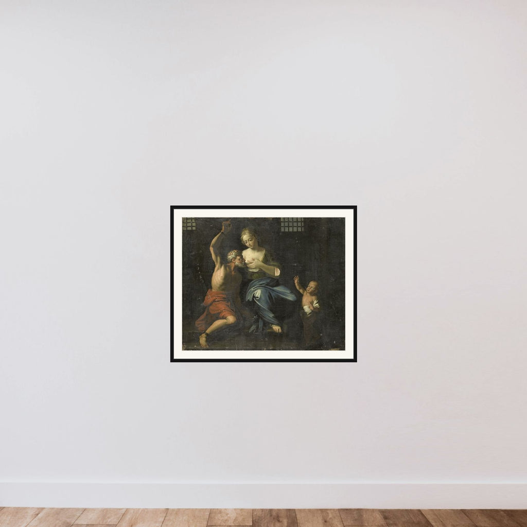 Cimon and Pero (Roman Charity) framed — shown to scale