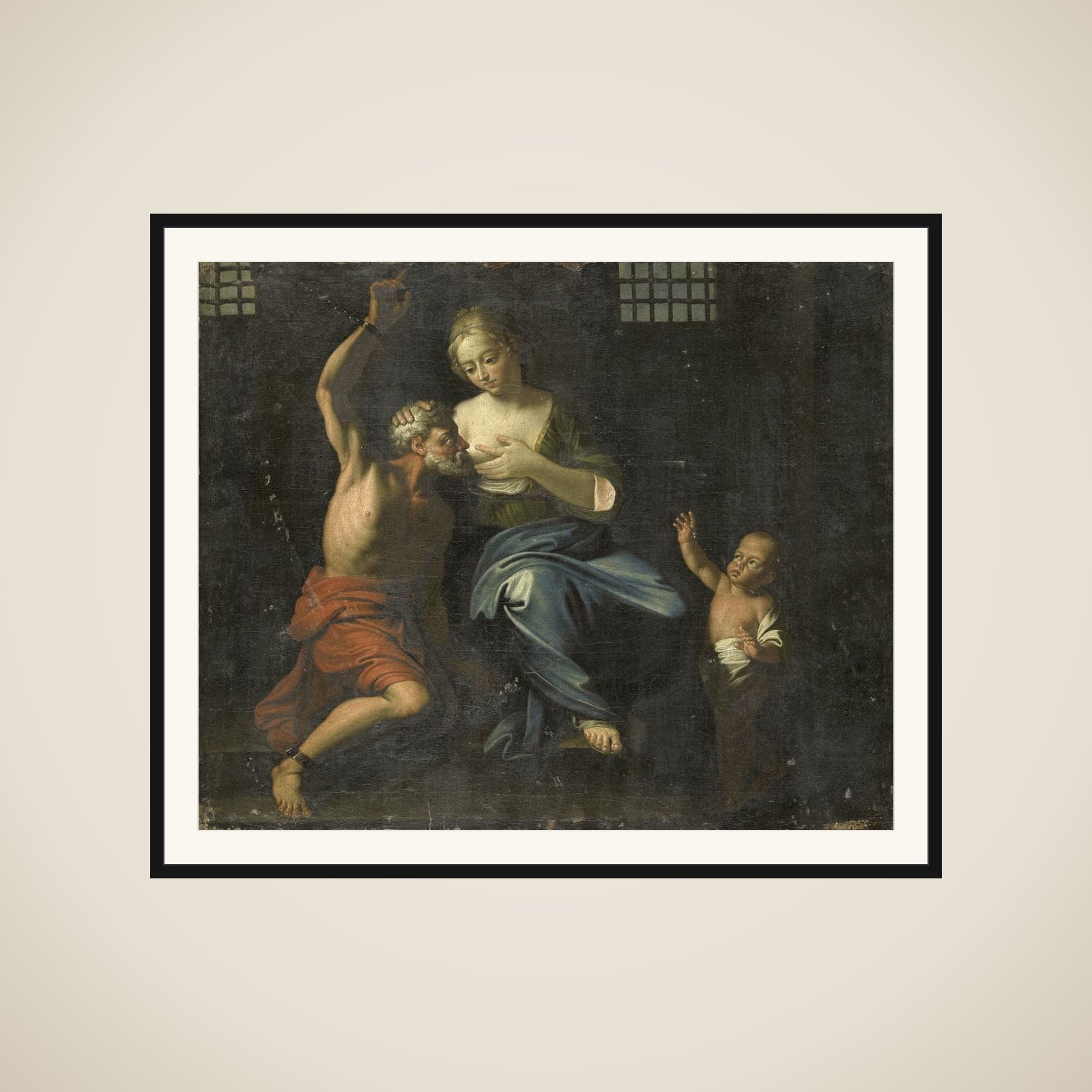 Cimon and Pero (Roman Charity) framed