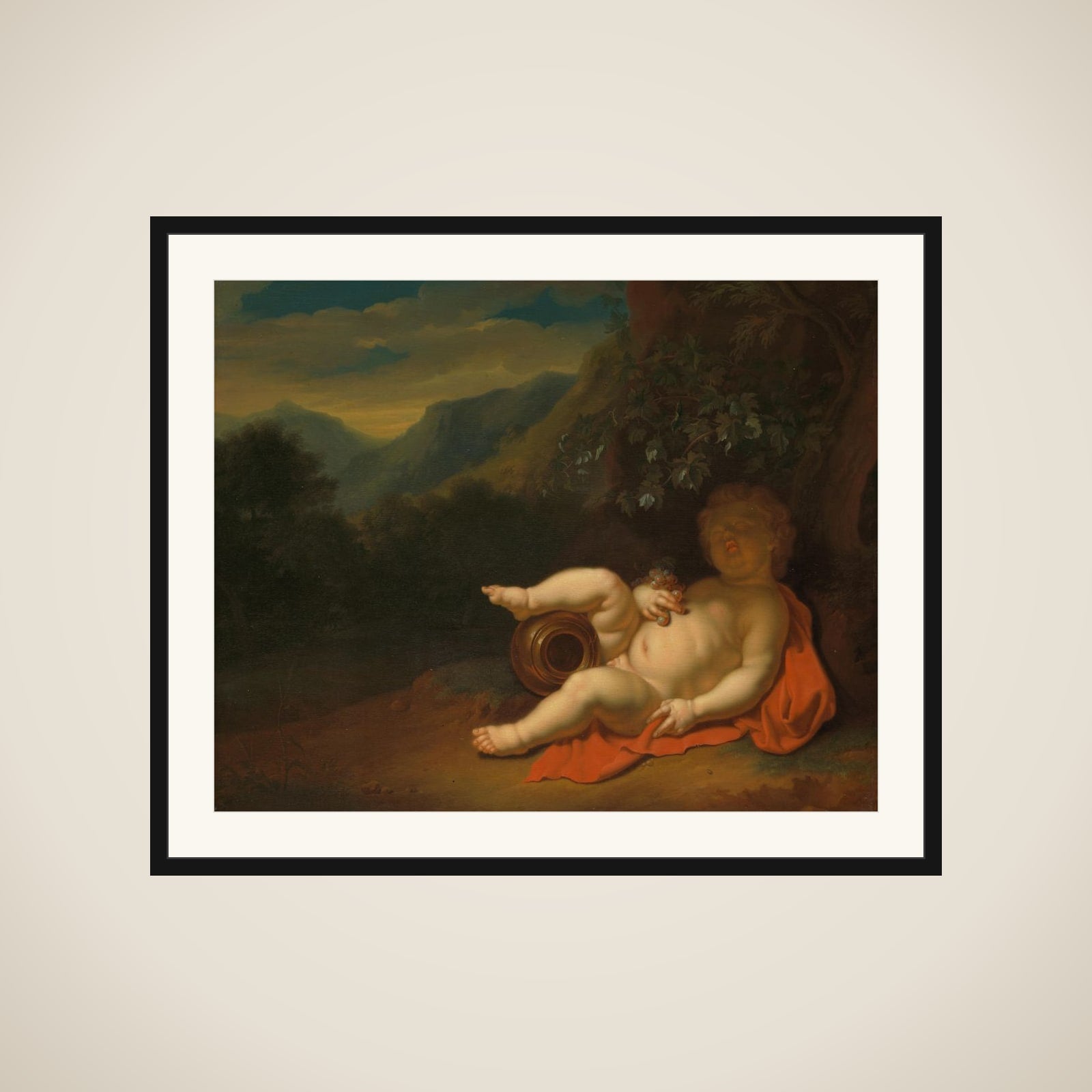 The Infant Bacchus framed