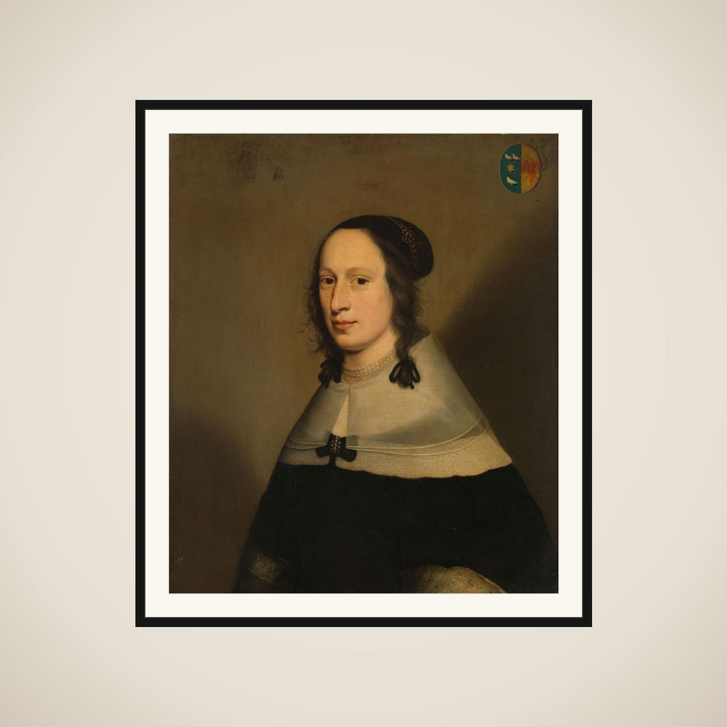 Portrait of Sophia van Overmeer (1608-1684) framed