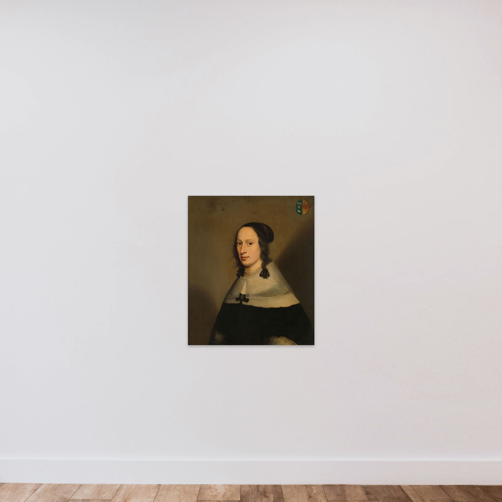 Portrait of Sophia van Overmeer (1608-1684) unframed — shown to scale