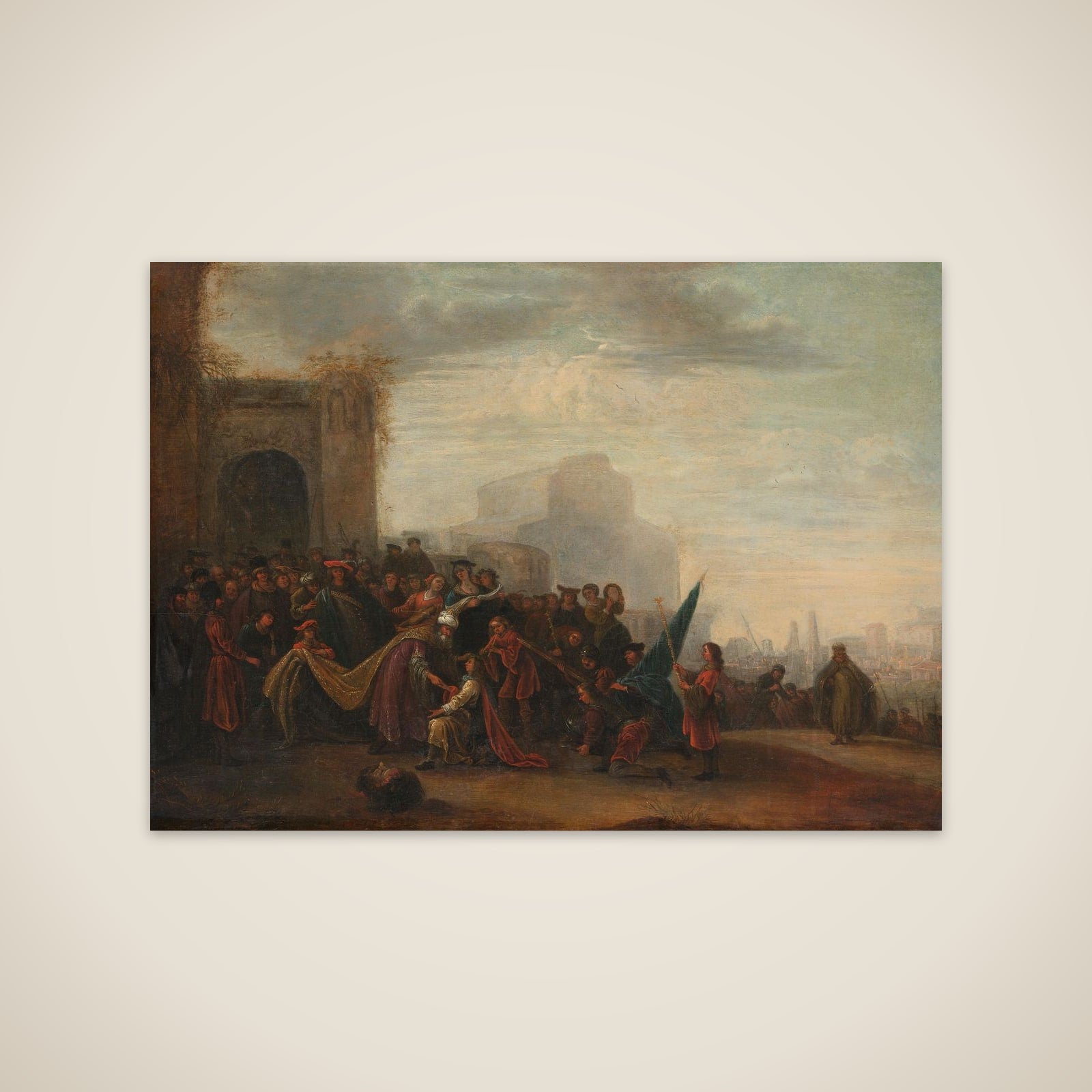 Saul Welcoming David after his Victory over Goliath unframed print