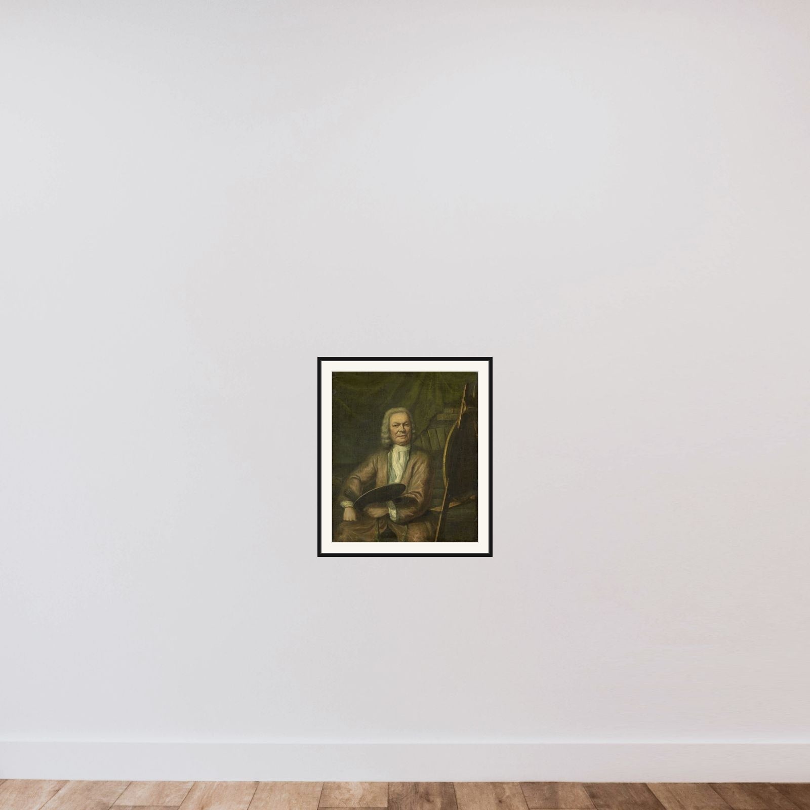 Portrait of Jan Maurits Quinkhard, Painter framed — shown to scale
