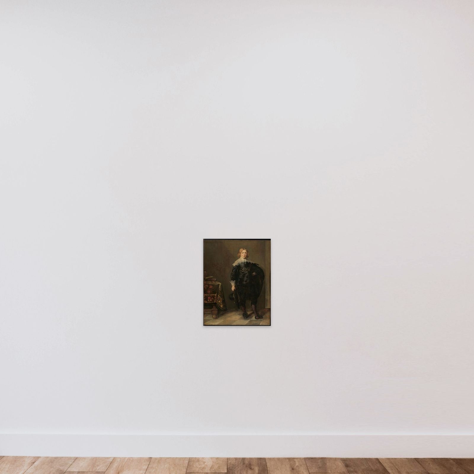 Portrait of a Boy unframed — shown to scale