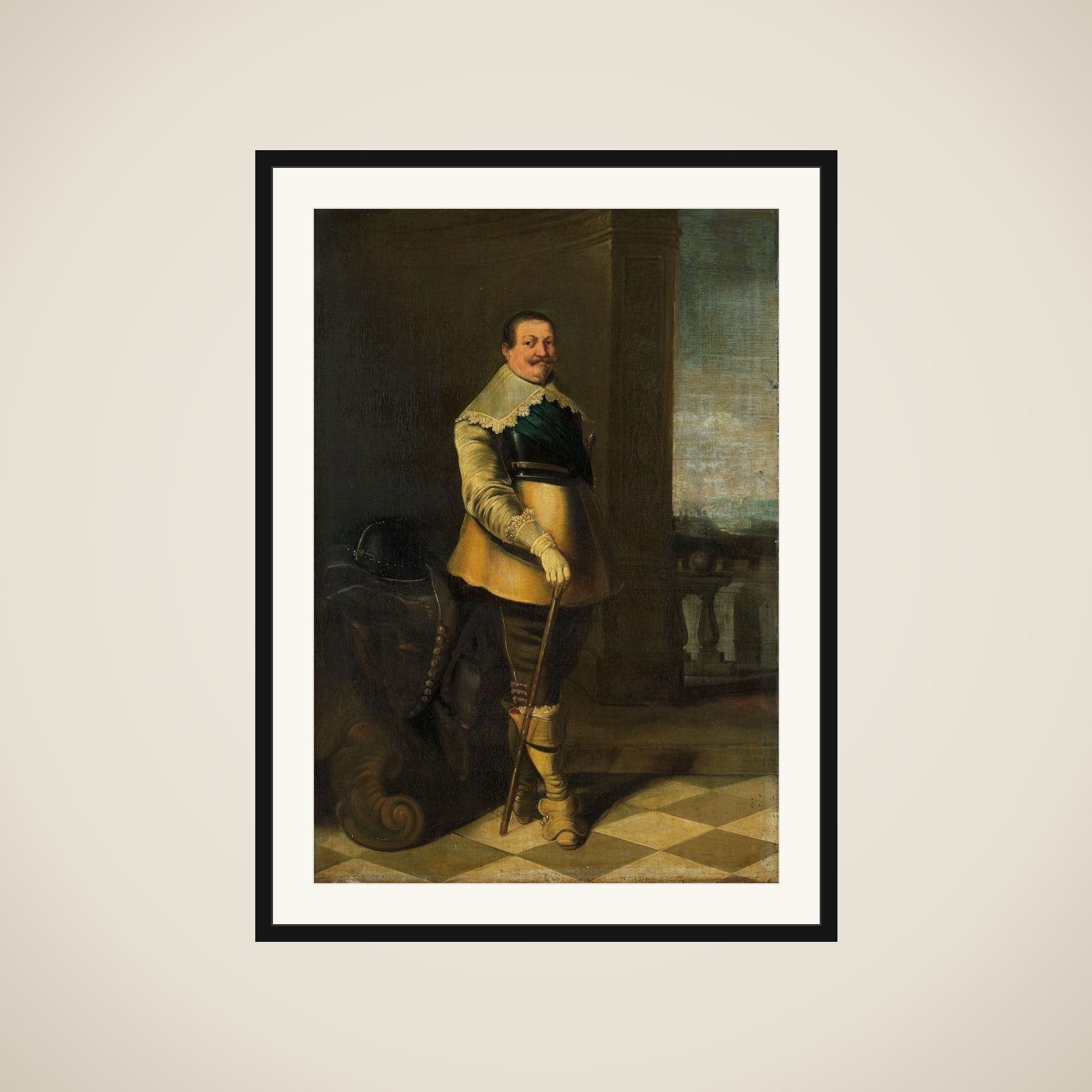 Portrait of Piet Hein (1577-1629) framed