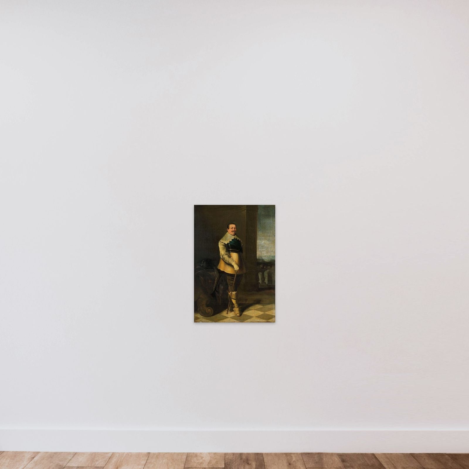 Portrait of Piet Hein (1577-1629) unframed — shown to scale