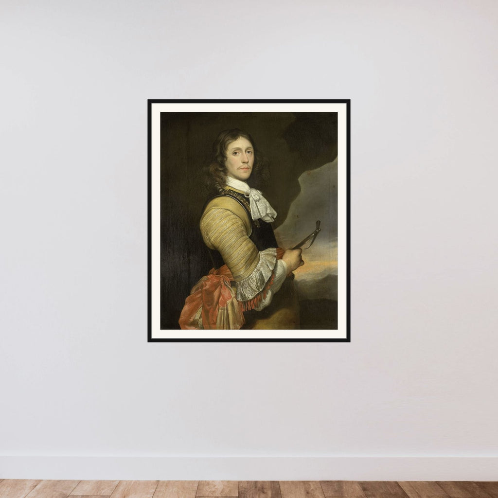Portrait of a Captain framed — shown to scale