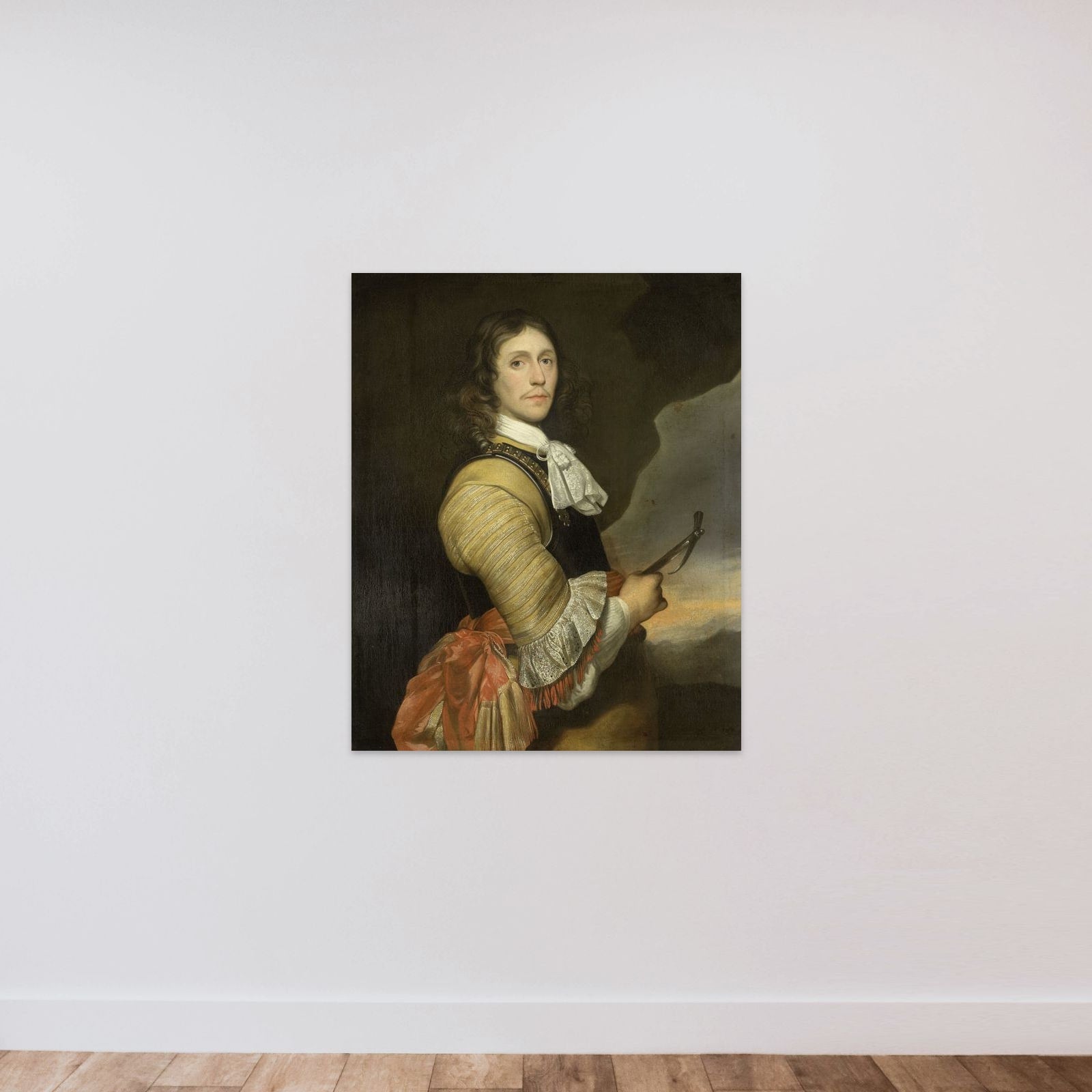 Portrait of a Captain unframed — shown to scale