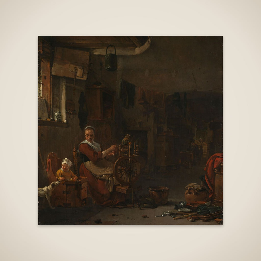 Peasant Woman Spinning unframed print