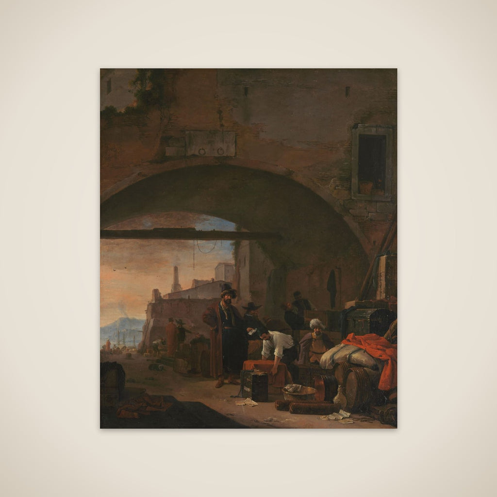A Levantine Harbour City unframed print