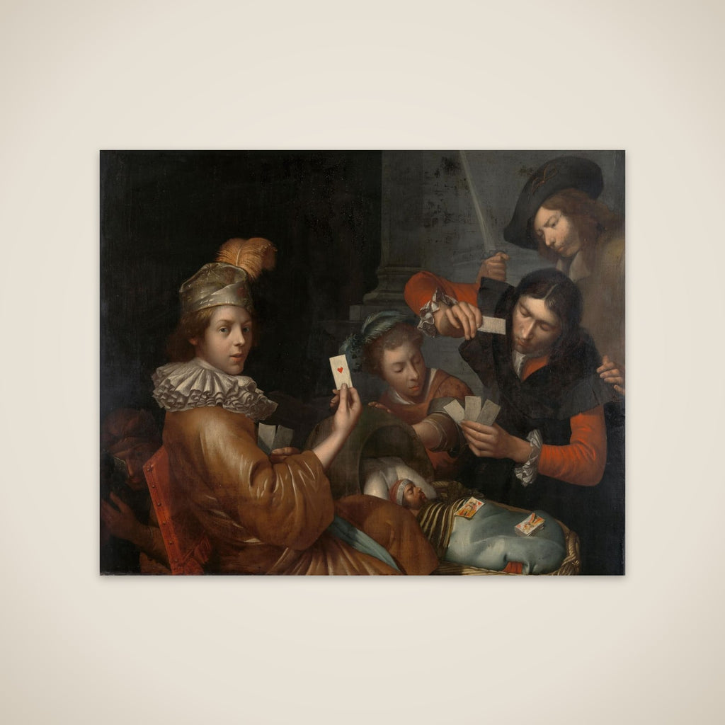 The Card Game on the Cradle: Allegory unframed print