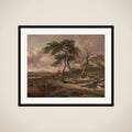 Landscape with a Peddler and Woman Resting framed